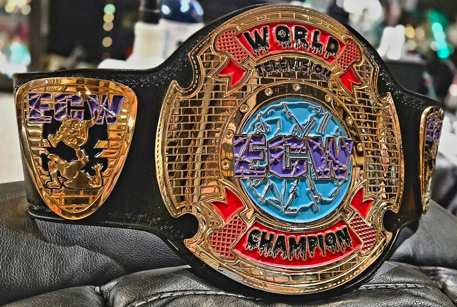 714809328_2153522051888272_4312748601796331370_n ECW World Television Championship Replica Belt 4MM Zinc 3D CNC Adult Size - Image 3