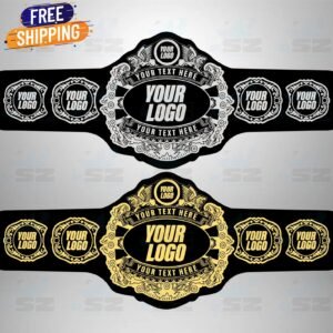 Customized Title Championship Belt – Custom Logo / Name : Wrestling, MMA, Boxing & Office Award Belt