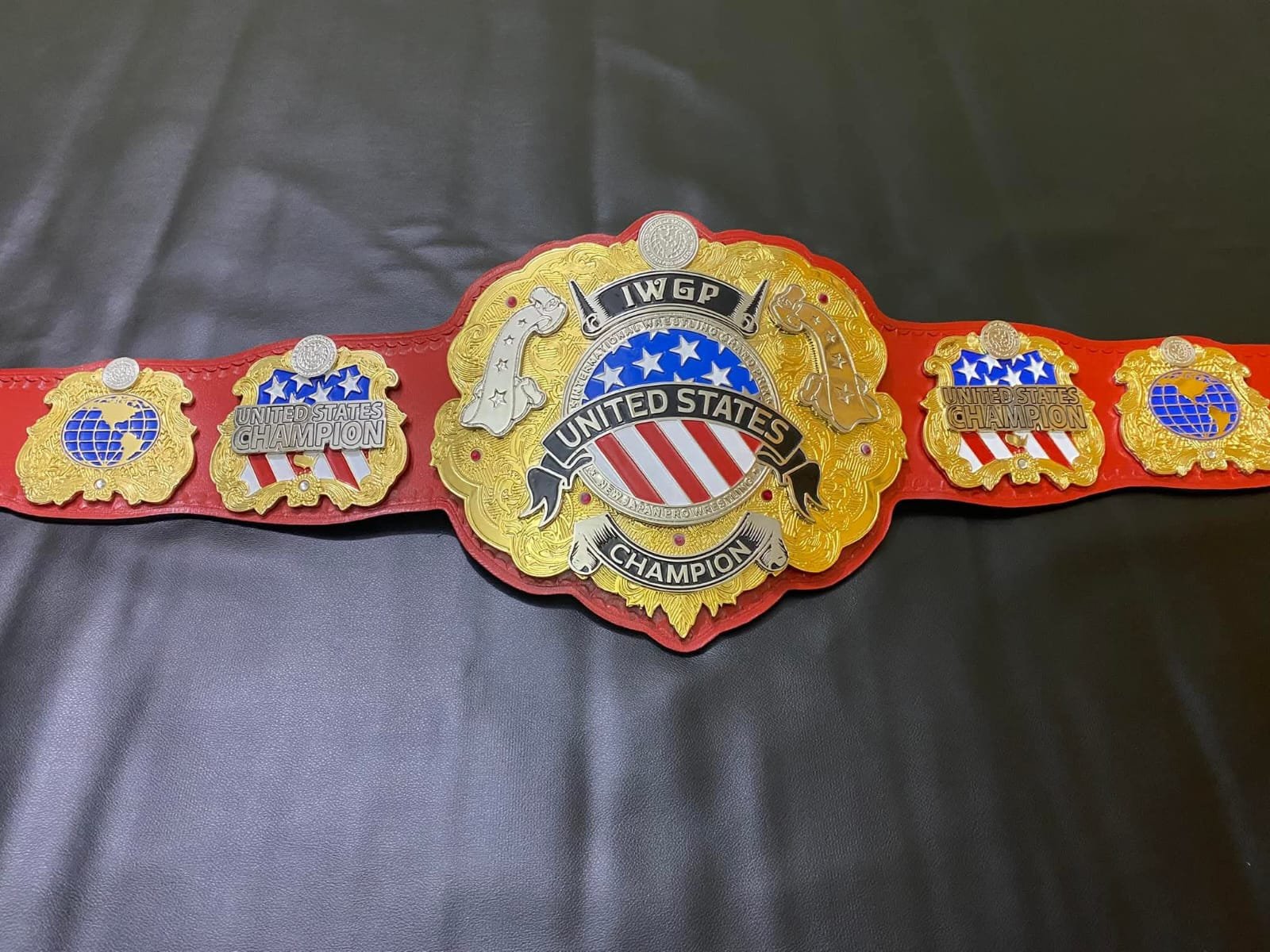ae_2_700f33ee-fb53-46bb-bcbe-4bf515364fdc IWGP United State Championship Wrestling Replica Leather Belt Adult Size 4mm Zinc - Image 3
