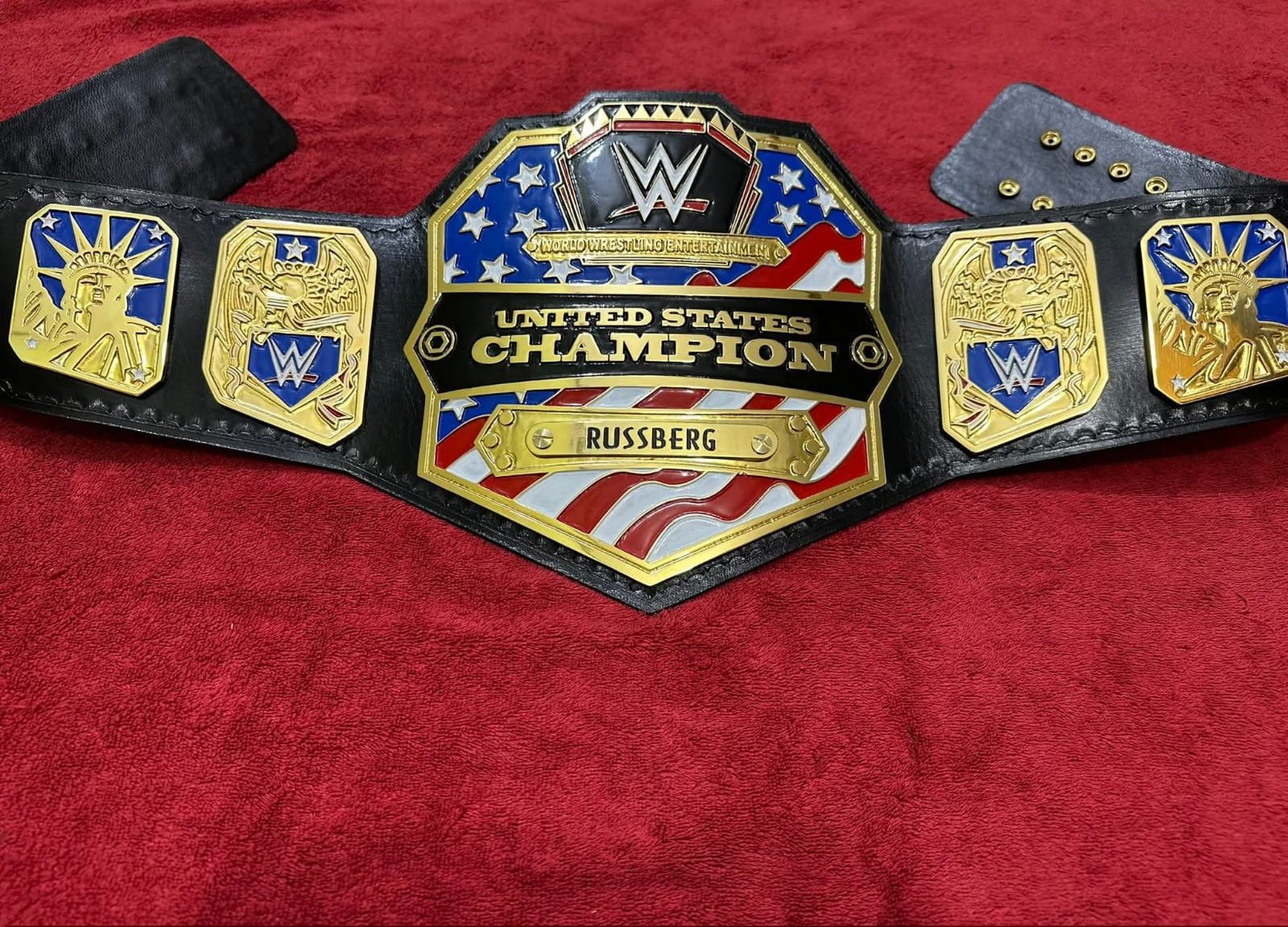 ap_3_6eb67a5e-23c6-492c-8828-54b1214a1432 WWE UNITED STATES Brass Championship Title Belt 4MM Zinc Adult