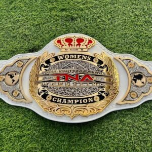 Premium CNC TNA Women’s White Red Belt Replica | 4mm Zinc – Dual Gold Plating – Custom Championship Belt
