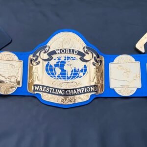 NWA World Tag Team wrestling Championship belt,4mm Zinc,Gold Plated.Real Leather