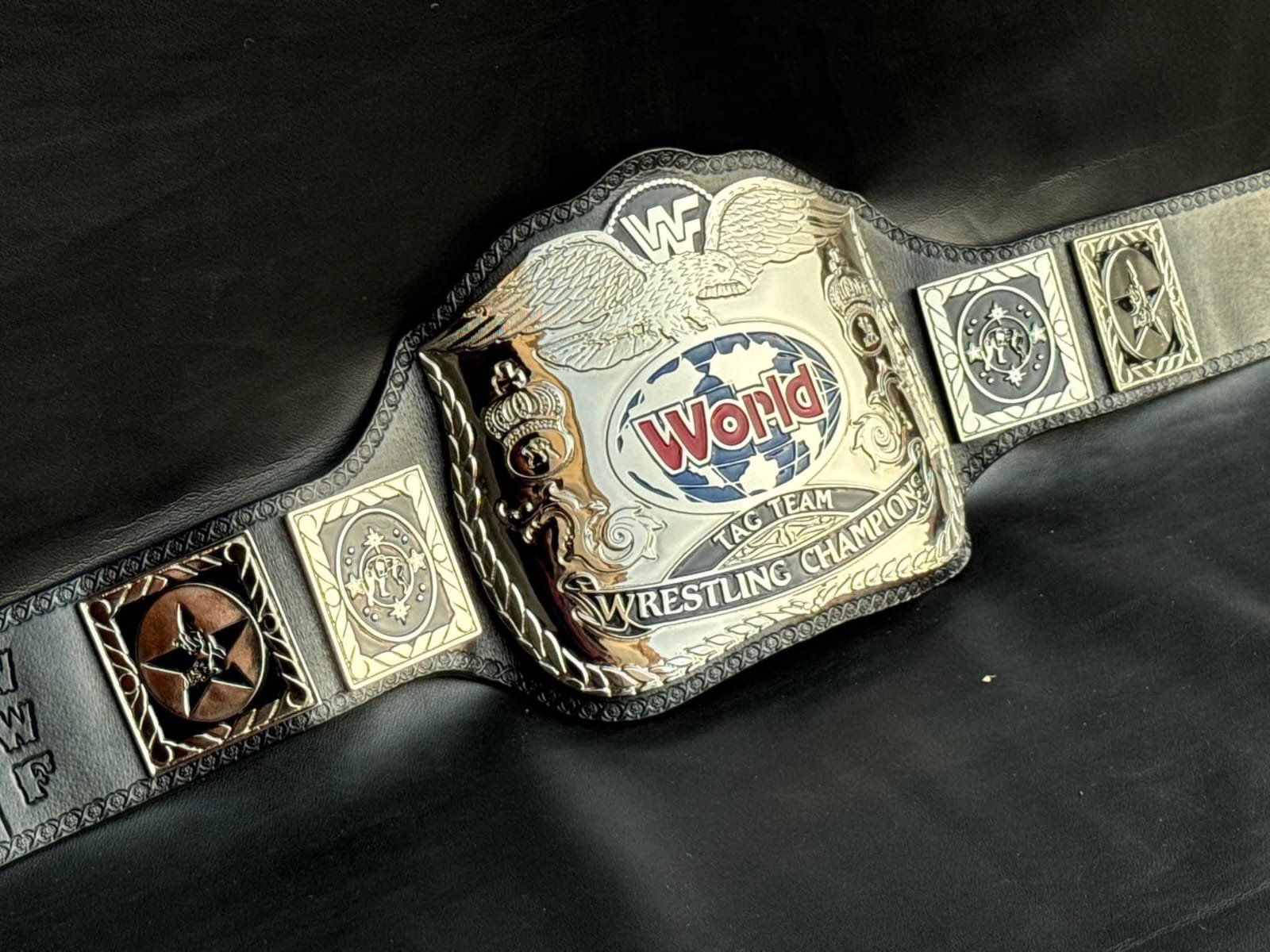 l_4 Premium CNC 3D British Bulldog WWF Tag Team Championship Title Belt – 4MM Zinc Nickle Replica - Image 4