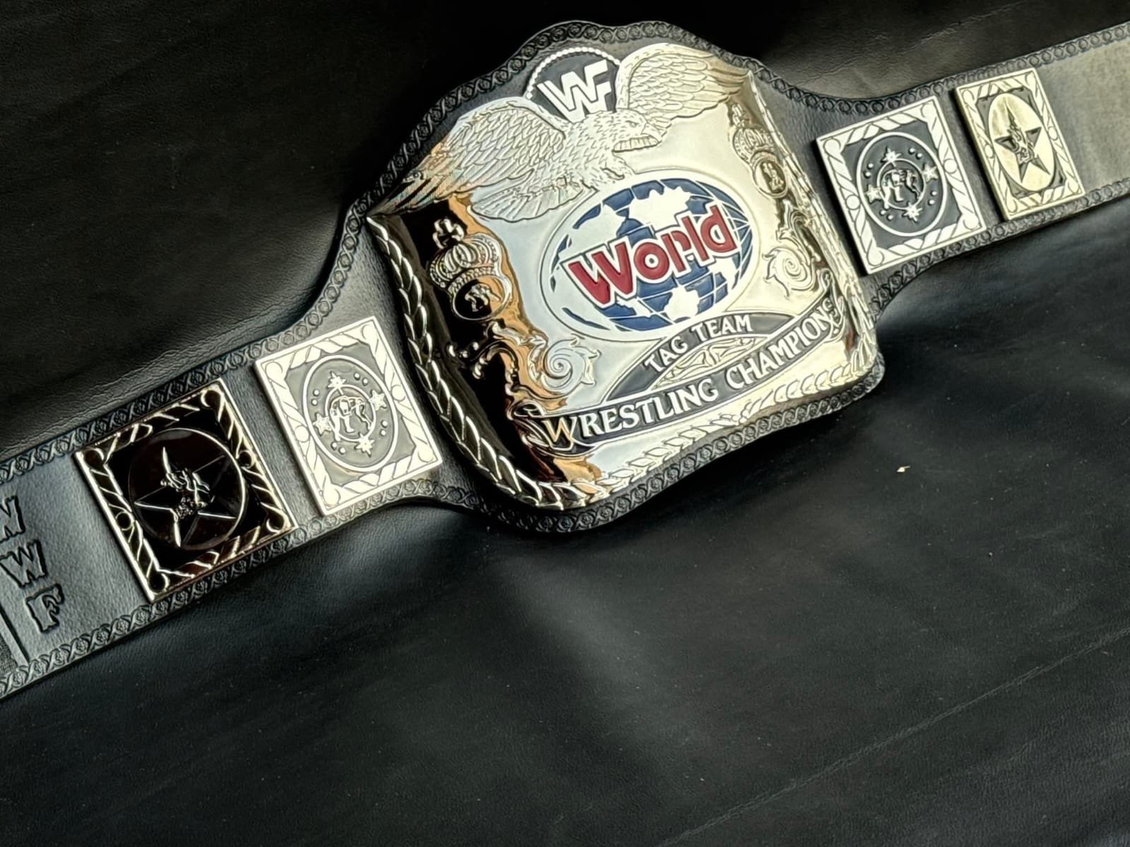 l_5 Premium CNC 3D British Bulldog WWF Tag Team Championship Title Belt – 4MM Zinc Nickle Replica - Image 5
