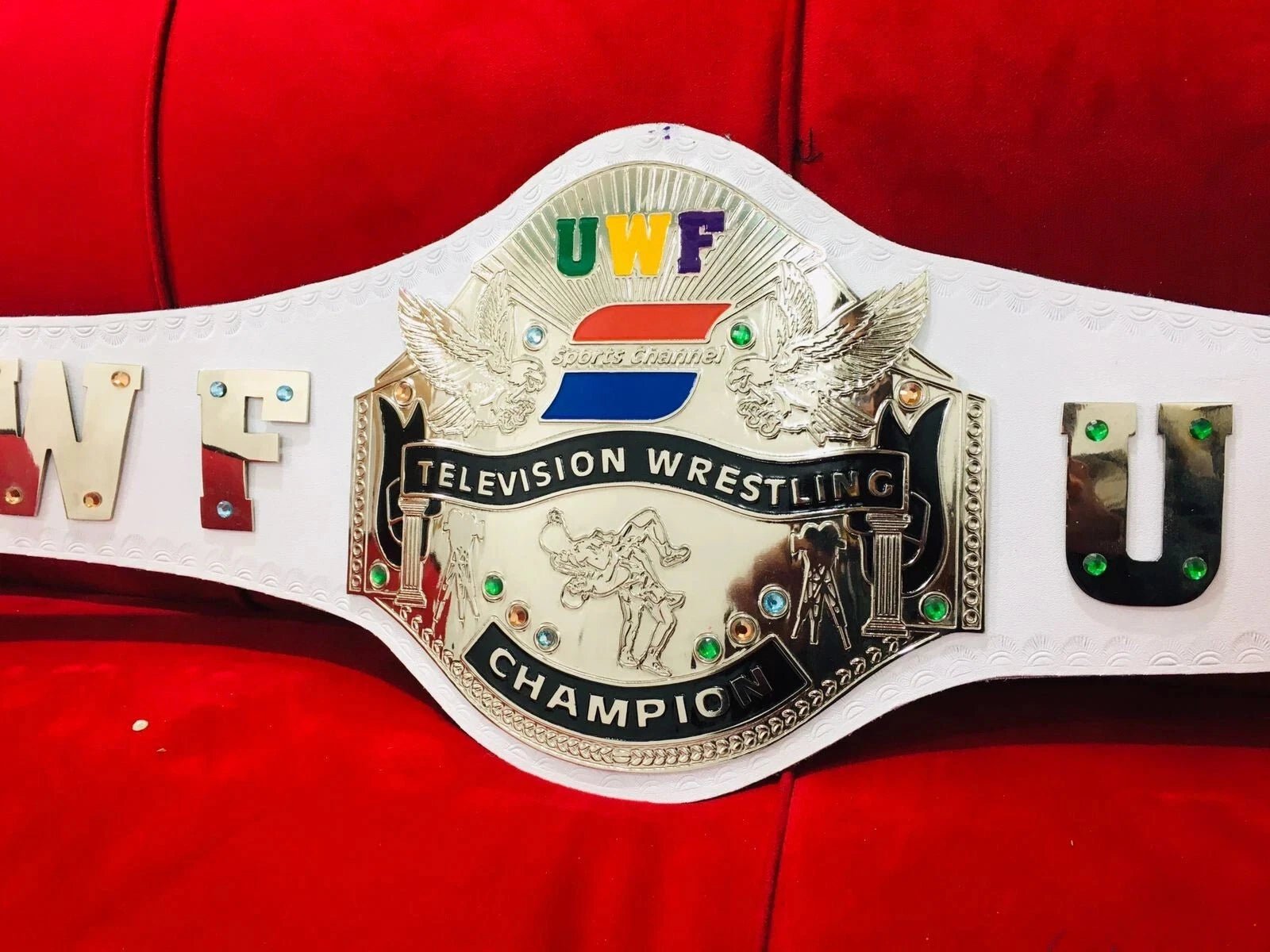 s-l1600_10_ae38a376-1e88-43b4-804f-d891103ddfa9 UWF Television Wrestling Championship REPLICA TITLE BELT 4mm Zinc Adults Size