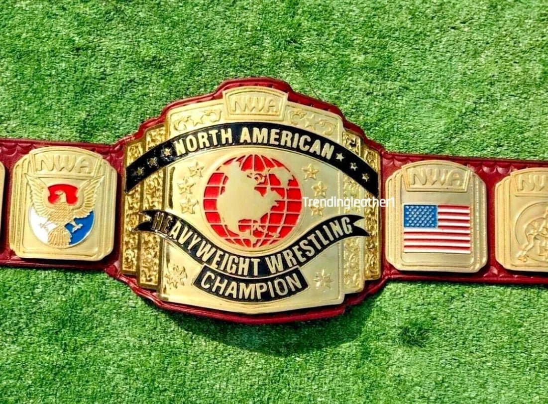 s-l1600_13 NWA North American Heavyweight Wrestling Champion Belt Replica Adult Size 2mm - Image 4