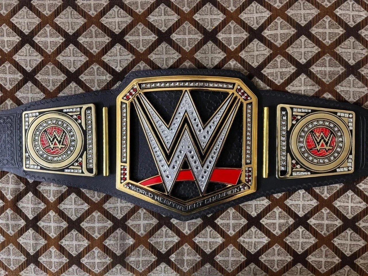 s-l1600_18e996d9-2791-4ba5-8284-c78483e377cd WWE WORLD HEAVYWEIGHT UNIVERSAL CHAMPIONSHIP TITLE BRASS BELT BLACK ADULT SIZE 4MM ZINC