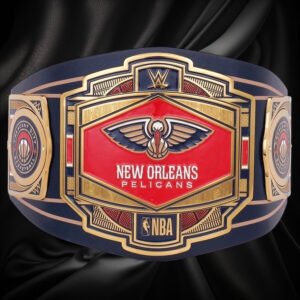 New Orleans Pelicans NBA 2mm Championship Belt Gold Plated Real Leather