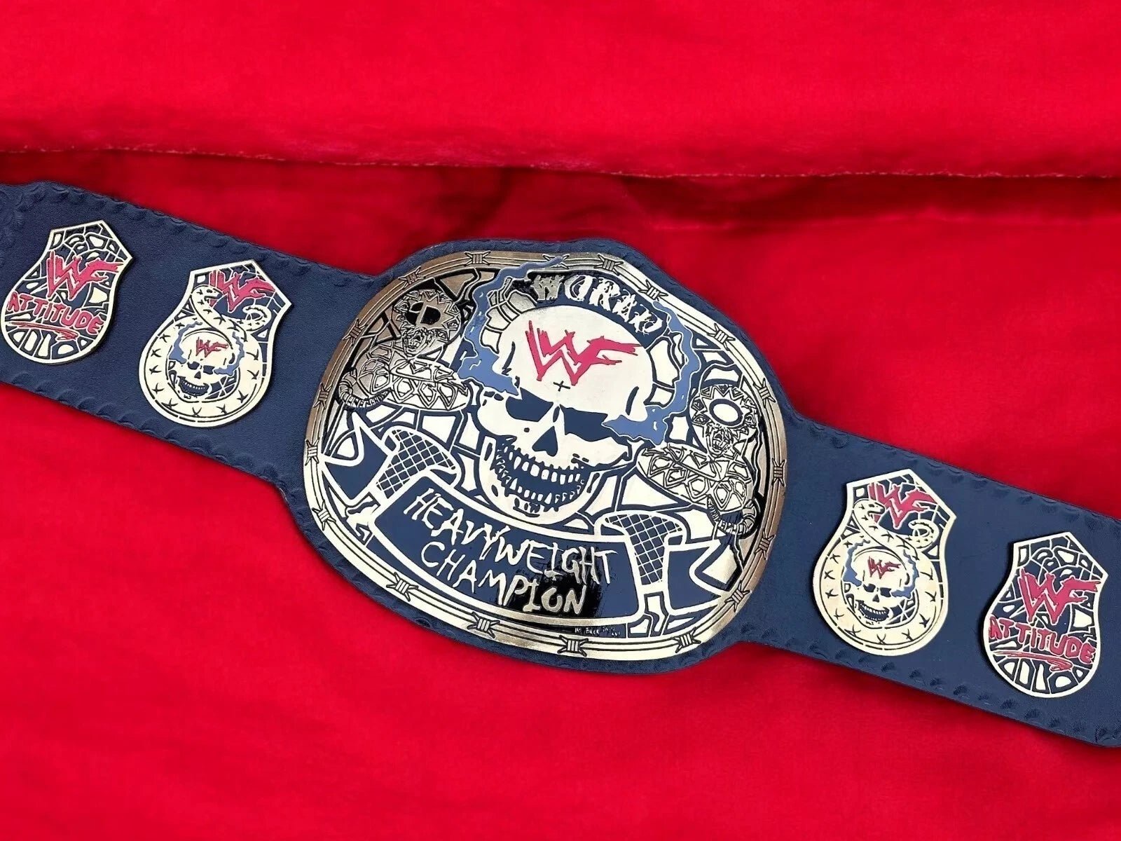 s-l1600_34 Wwf Smoking Skull Stone Cold World Heavyweight Championship Belt Back Snak Skin 2MM Brass - Image 3