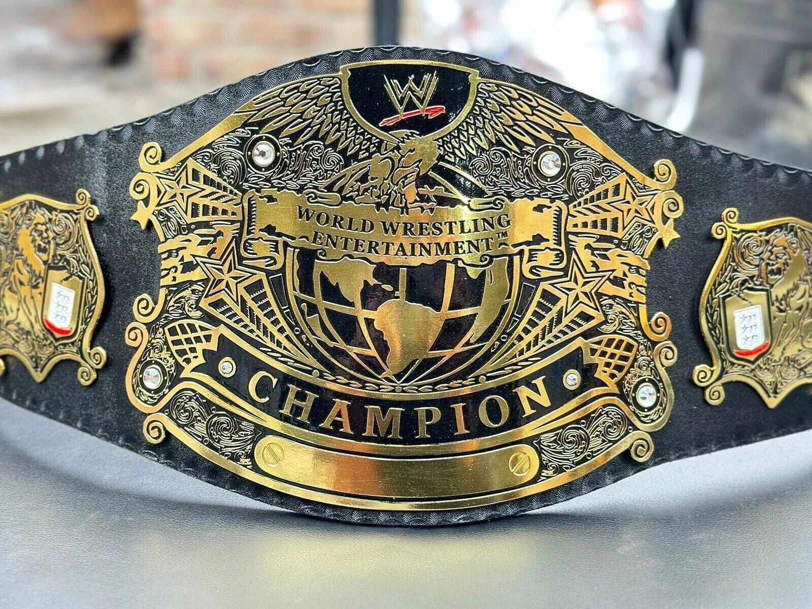 s-l1600_41 WWE Old Undisputed Heavyweight Wrestling Championship Replica Belt 2mm Brass Plates