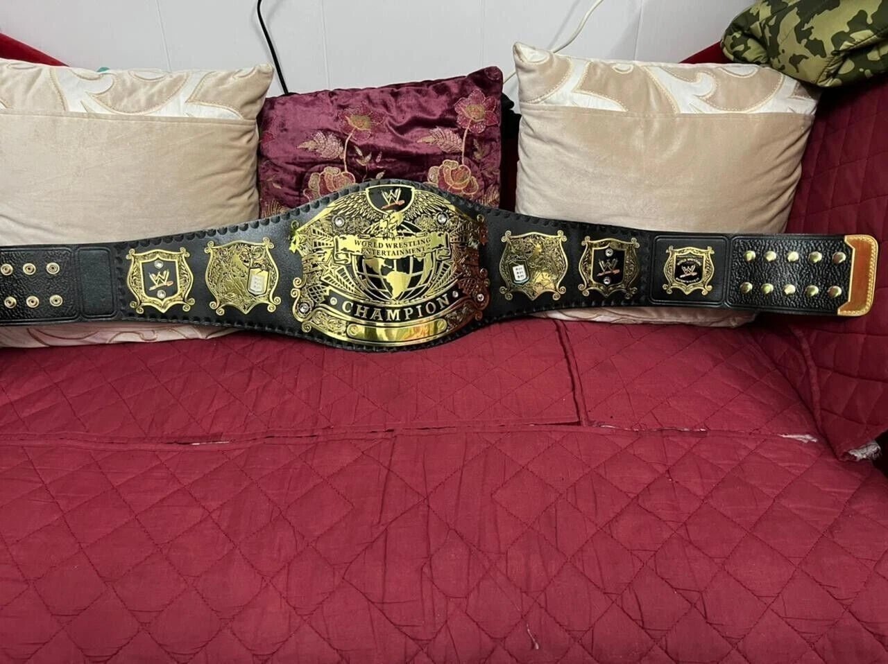 s-l1600_43 WWE Old Undisputed Heavyweight Wrestling Championship Replica Belt 2mm Brass Plates - Image 3