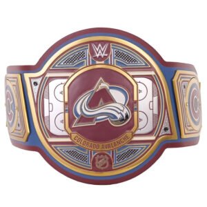 Colorado Avalanche NHL 2mm Championship Belt Gold Plated Real Leather