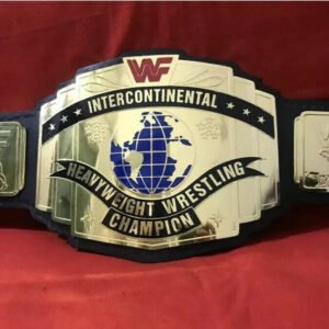 WWF Intercontinental Black Heavyweight Championship Wrestling Leather Belt Black 2MM Brass