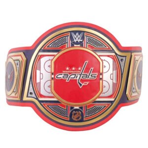 Washington Capitals NHL 2mm Championship Belt Gold Plated Real Leather