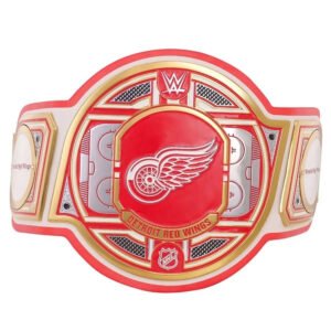 Detroit Red Wings NHL 2mm Championship Belt Gold Plated Real Leather