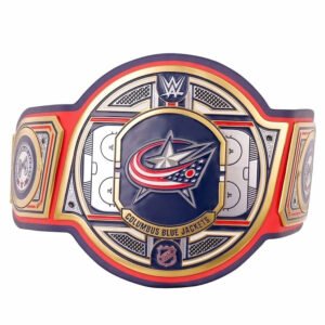 Columbus Blue Jackets NHL 2mm Championship Belt Gold Plated Real Leather