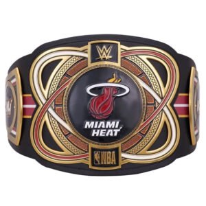 Miami Heat NBA 2mm Championship Belt Gold Plated Real Leather