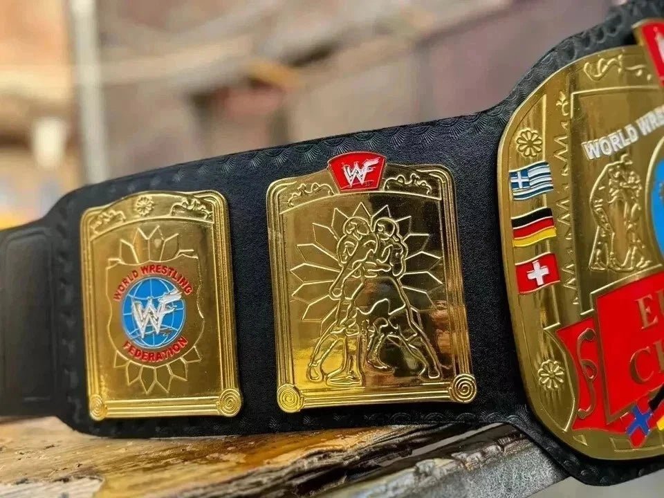 s-l960-2026-05-04T172924.187 WWF European Wrestling Championship Replica Belt Adult Size 2MM Brass - Image 3