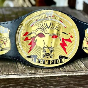 WWE The Rock Brahma Bull Replica Championship Title Wrestling Belt 2MM Brass Adult size
