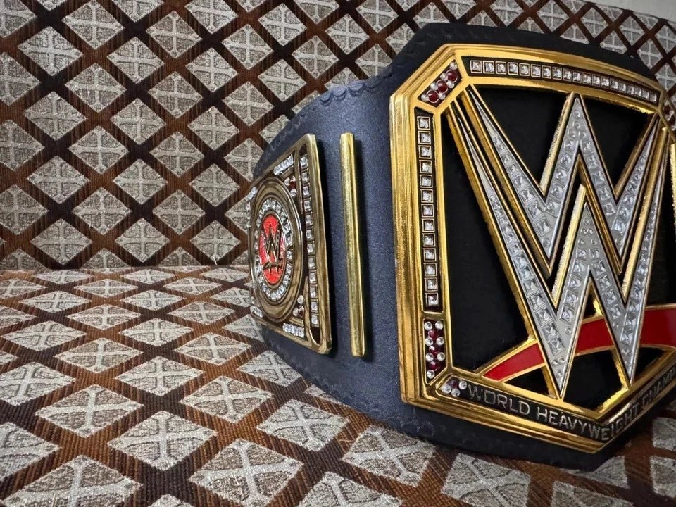 s-l960_2_0c6ba9d4-f476-478c-98a6-8f2857c70042 WWE WORLD HEAVYWEIGHT UNIVERSAL CHAMPIONSHIP TITLE BRASS BELT BLACK ADULT SIZE 4MM ZINC - Image 3