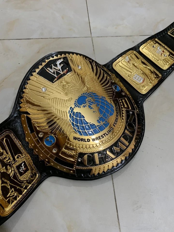 s-l960_36_654a3446-1655-487c-8b92-33232639d1ae WWF Big Eagle Scratch Logo Heavyweight Championship belt,4mm Zinc,Gold Plated, Adult - Image 8
