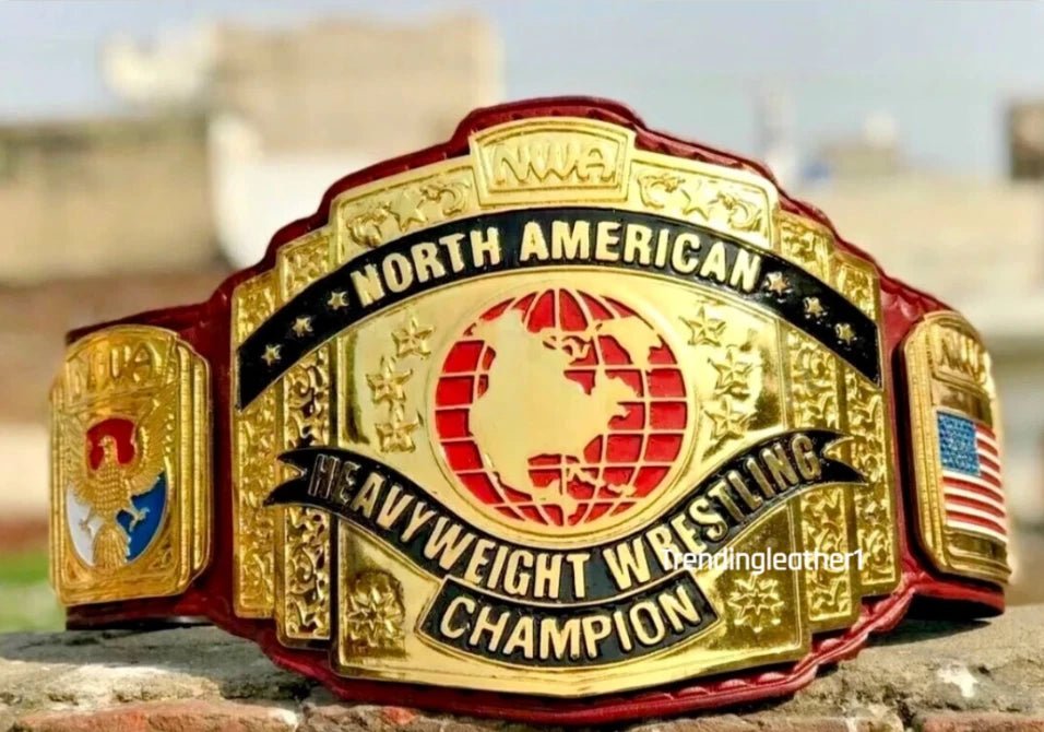 s-l960_39 NWA North American Heavyweight Wrestling Champion Belt Replica Adult Size 2mm