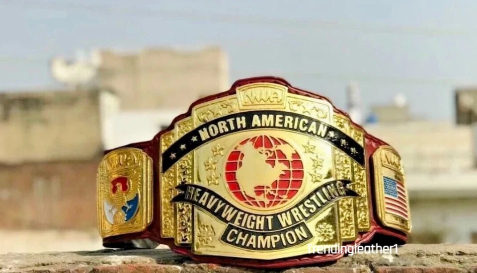 s-l960_40 NWA North American Heavyweight Wrestling Champion Belt Replica Adult Size 2mm - Image 2