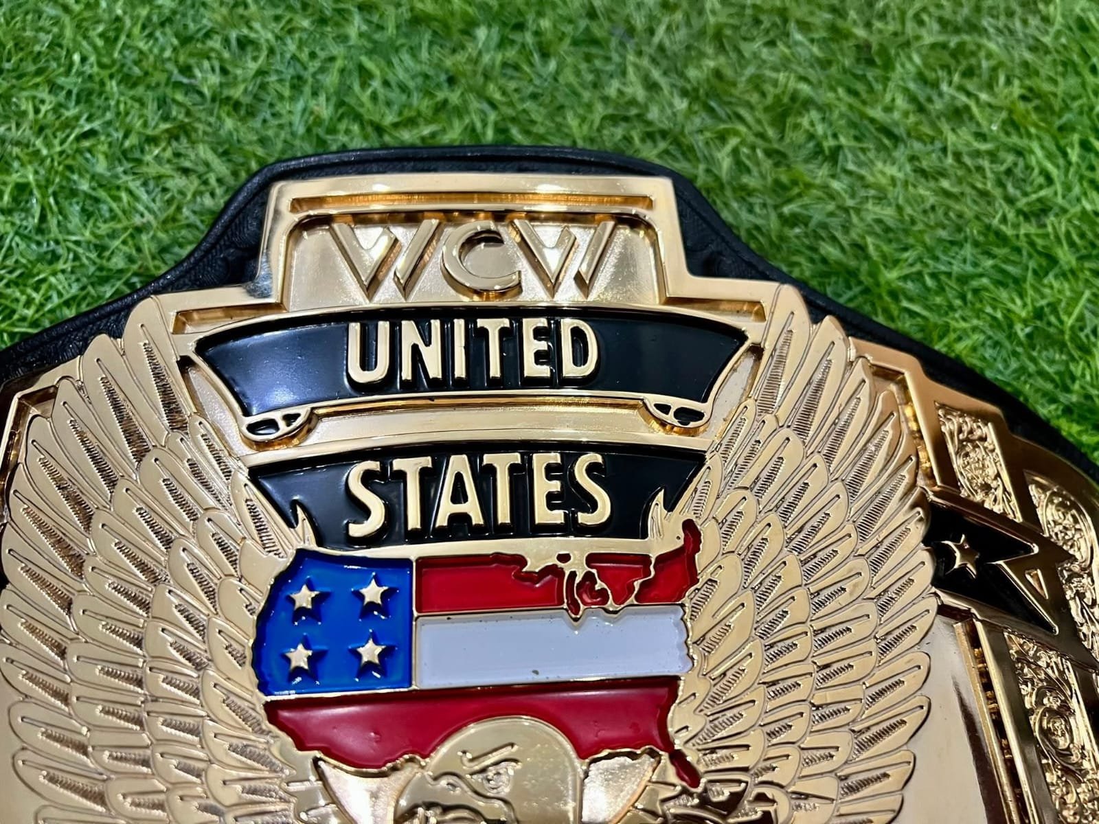 x_12 WCW Premium United States Heavyweight HD CNC Championship Belt 24K Gold - Image 5