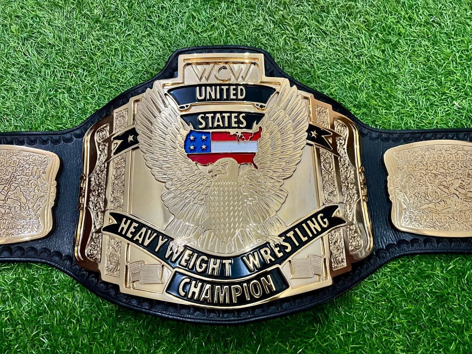 x_13 WCW Premium United States Heavyweight HD CNC Championship Belt 24K Gold - Image 6